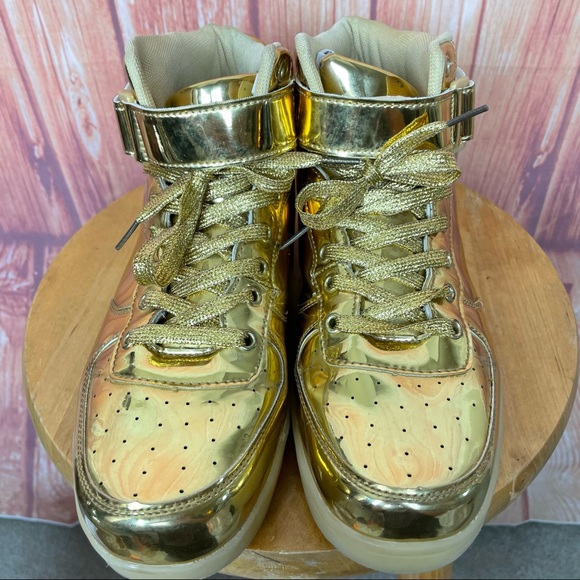 Shoes Bling Shiny Gold High Top Sneaker Tennis Shoe 1 Poshmark